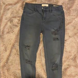 Pacsun grey ripped skinny jeans